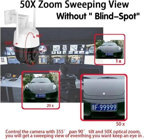 Vista 5 de 5MP PTZ WiFi IP Security Camera UK