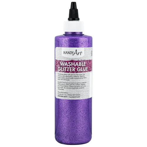 Vista 9 de Handy Art Pegamento con purpurina lavable, juego de 8 colores, botella de 4 Juego de 8 x 4 oz