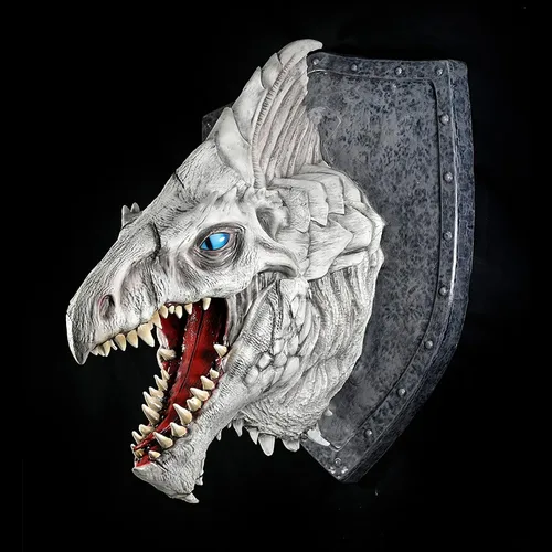 Vista 5 de WizKids D&D Réplicas de los Realms: Placa de Trofeo Dragón Blanco Calabozos y Dragones