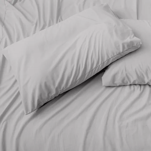 Vista 3 de Juego de sábanas de algodón egipcio de 1000 hilos para cama ajustable, media cabeza dividida, juego de 4 piezas de bolsillo profundo de hasta 12