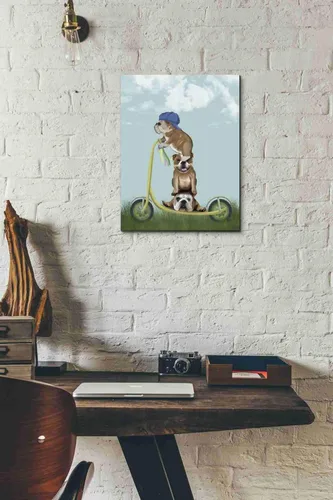 Vista 3 de Epic Graffiti Fab Funky - Lienzo decorativo para pared, diseño de bulldog inglés, 12 x 16 pulgadas