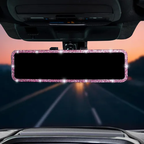 Vista 11 de JOYTUTUS Espejo retrovisor, universal de 11.81 pulgadas, panorámico, convexo, retrovisor interior con clip, espejo gran angular para reducir