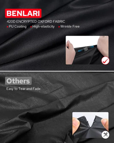 Vista 3 de Benlari Funda impermeable mejorada para motocicleta compatible con Sportster, Iron 883, Forty-Eight, Nightster Special, Superlow, Superlow 1200T