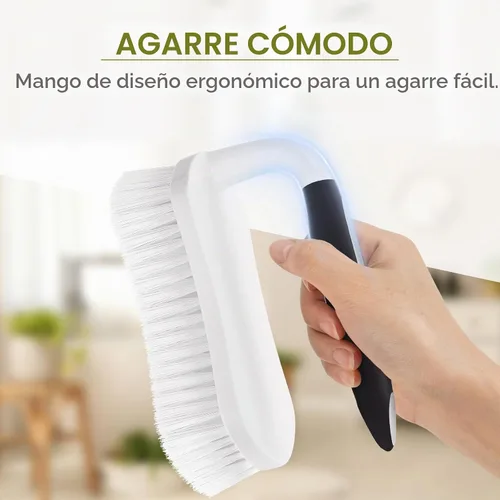 Vista 5 de Amazer - Cepillo de fregado para limpieza con agarre cómodo, limpiador de ducha con cerdas rígidas con mango, cepillo limpiador resistente