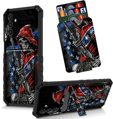 Vista 93 de Funda para Galaxy S21 FE 5G 2022 con soporte, funda de doble capa de policarbonato duro de TPU suave, estampado de vaca, estampado animal