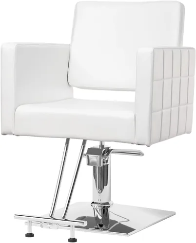 Vista 10 de Bonnlo Silla de peluquería para estilista de peluquería de asiento ancho, silla de peluquería hidráulica con reposapiés de acero inoxidable, silla