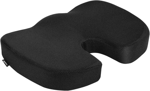 Vista 10 de Amazon Basics Cómodo cojín de asiento y soporte lumbar para sillas de oficina, espuma viscoelástica mejorada de gel, paquete de 2, rectangular