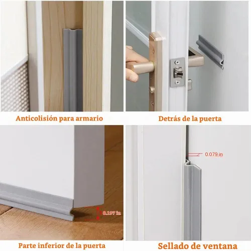Vista 7 de Burlete sellador meteorológico para puerta de 118 pulgadas para la parte inferior de la puerta, burlete autoadhesivo de espuma para ventana, tira