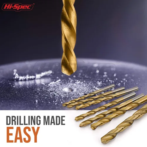 Vista 5 de Hi-Spec Tools - Juego de brocas de acero SAE HSS de 99 piezas para destornilladores de taladro - Brocas de 1/16 a 3/8 pulgadas para metal, plástico
