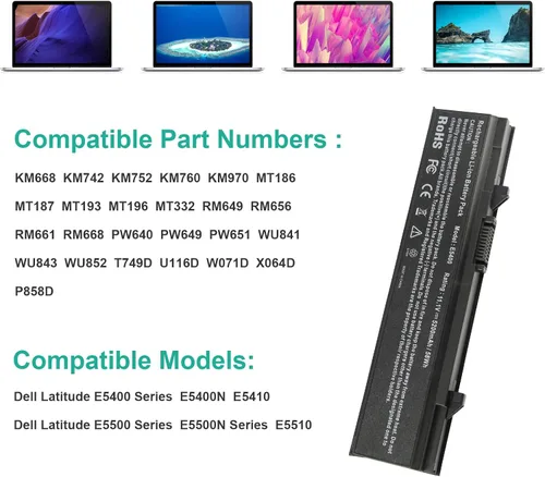Vista 5 de Fancy Buying Batería para portátil Dell Latitude E5400 E5410 E5500 E5510 KM742 KM769 RM656 T749D