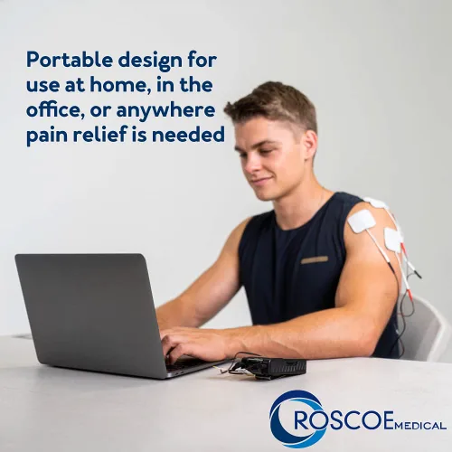 Vista 14 de Roscoe Medical Unidad TENS y Estimulador Muscular EMS, Twin Stim, Máquina TENS OTC para Alivio del Dolor de Espalda Baja, Dolor de Cuello o Alivio