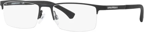 Vista 2 de Emporio Armani Gafas de sol rectangulares Ea1041 para hombre, Lente de goma negraDemo