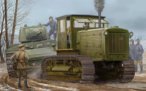Vista 2 de Trumpeter ChTZ S-65 Tractor ruso con cabina Kit de modelo de vehículo, escala 1/35