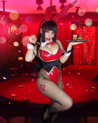 Vista 7 de LTAKK Traje cosplay de conejita, disfraz de anime estilo criada