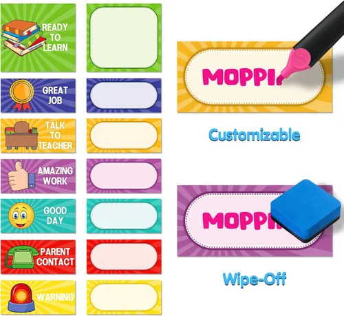 Vista 2 de Tabla de comportamiento para la gestión del aula con clips y bolsillos, sistema de recompensa para estudiantes para niños, herramientas