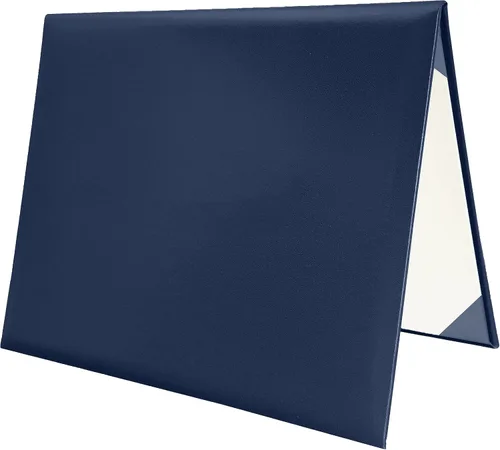 Vista 9 de Cubierta para diploma de 8.5 x 11 pulgadas, titular de certificado de graduación, cubiertas de certificado de cuero liso (negro)