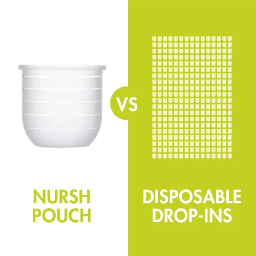 Vista 7 de Boon Nursh - Bolsa de repuesto reutilizable con diseño de bolsa de silicona plegable, esenciales para bebés diarios, botellas de flujo lento