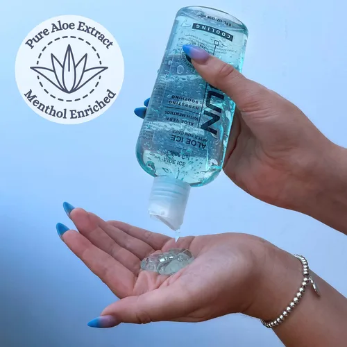 Vista 3 de Sun Laboratories by Giesee Gel de hielo de aloe vera, gel de aloe vera orgánico puro, loción para después del sol con aloe para aliviar quemaduras