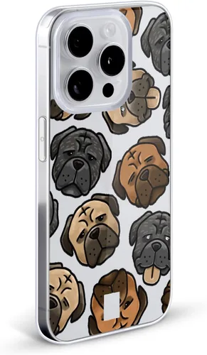 Vista 2 de Head Case Designs Bullmastiff - Funda de gel suave con patrón de cabeza de perro [protección de grado militar] compatible con Apple iPhone 13 Pro Max