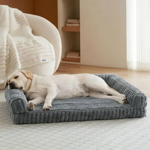 Vista 16 de Bedsure - Cama ortopédica para perros pequeños, cama impermeable de espuma viscoelástica con lados, sofá de espuma de nido de abeja para perros