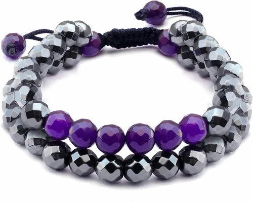 Vista 98 de Pulseras de cristal curativo para mujeres y hombres, espiritual, energía positiva y equilibrio, pulseras de cuentas de cristal natural hechas a mano