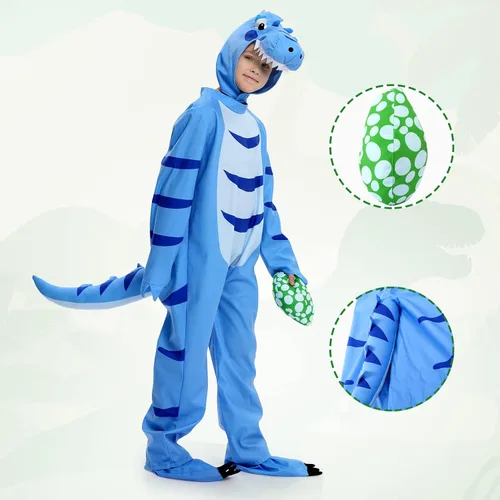 Vista 2 de LIZHOUMIL Disfraz de dinosaurio para niños, perfecto para fiestas de disfraces, juegos de rol y cosplay