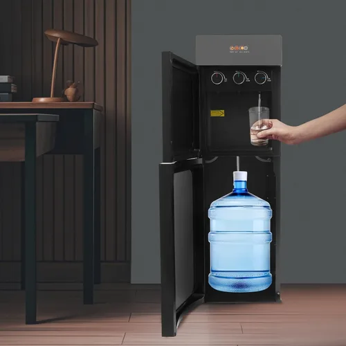 Vista 2 de Dispensador de enfriador de agua de carga inferior para botella de 5 galones, 3 ajustes de temperatura, agua caliente, fría y ambiental, perfecto