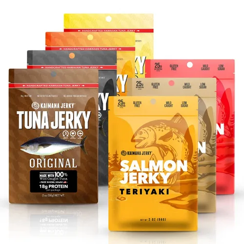 Vista 11 de Kaimana Ahi - Cecina de atún - Proteína premium y rica en omega-3 - Cecina de atún natural y capturada en la naturaleza. Fabricado en Hawái, Estados