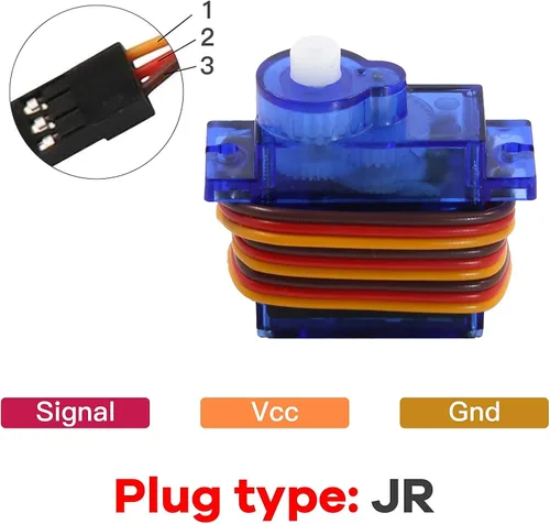 Vista 3 de FEETECH FS90R 360 grados rotación continua micro servo motor 0.32 oz para RC helicóptero avión coche barco robot controles 4.8V-6V