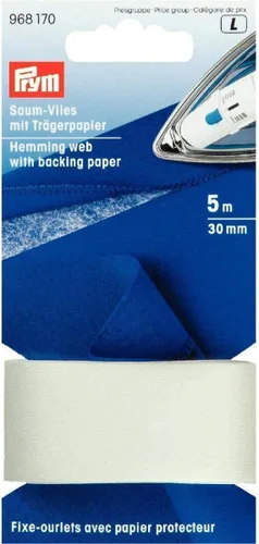 Vista 4 de Prym Tejido de dobladillo 0.787 in w. Papel de respaldo blanco