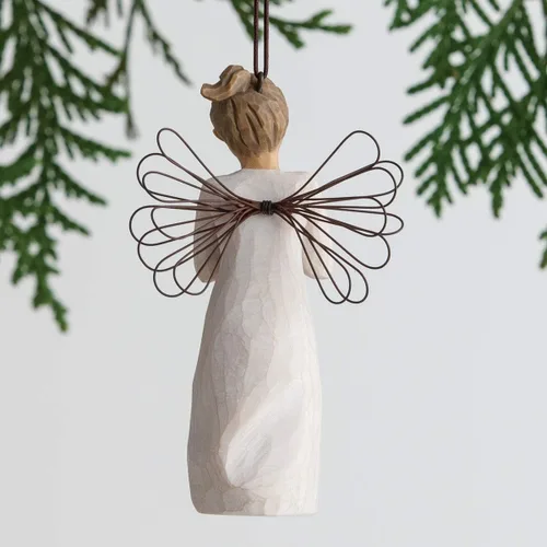 Vista 3 de Willow Tree You're the Best Ornament, Figura esculpida pintada a mano