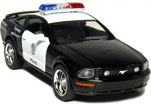 Vista 6 de KiNSMART - Ford Mustang GT 2006 escala 1:38 de 5 pulgadas, modelo de coche de juguete de metal fundido a presión (4 juegos de carrera)