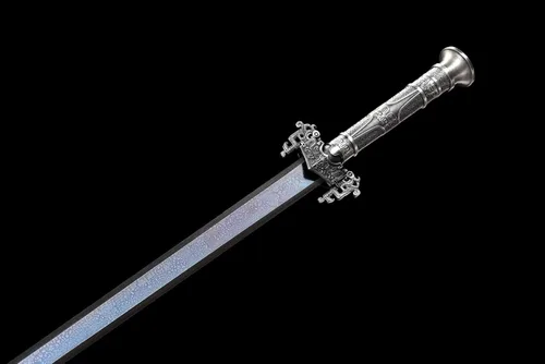 Vista 6 de LOONGSWORD Chino Han Jian, acero de alto manganeso, hoja azul grabada