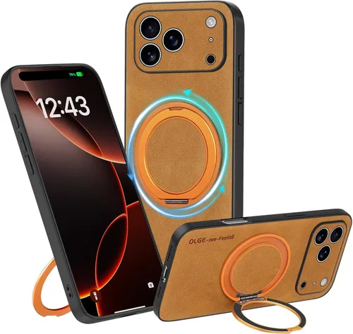 Vista 63 de Funda de silicona con soporte para iPhone 17 Pro [compatible con MagSafe] [Protección completa de la cámara] (6.3 pulgadas 2025), fundas de teléfono