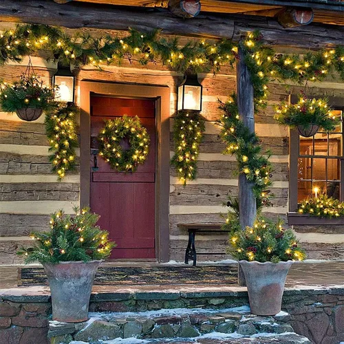 Vista 5 de Luces de Navidad a pilas, 16 pies, 50 unidades, mini luces LED con temporizador remoto, 8 modos para interiores y exteriores, árbol, jardín, corona