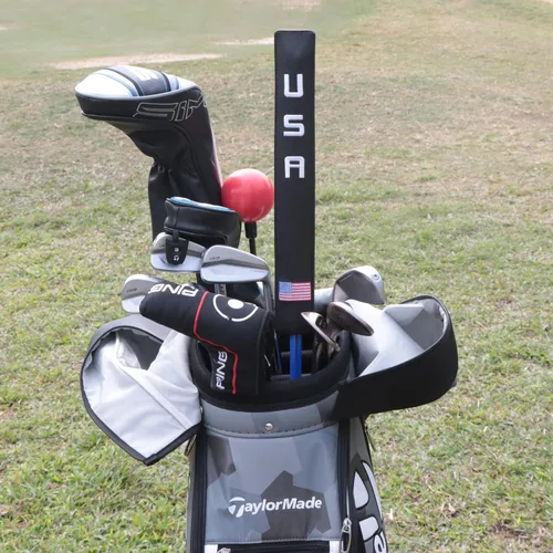 Vista 7 de Funda para palos de alineación de golf con soporte para al menos 3 palos 1