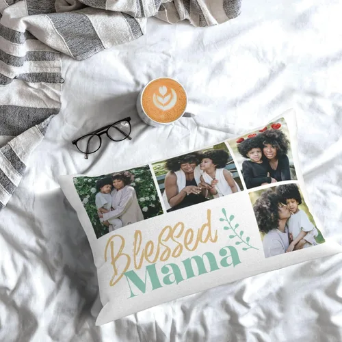 Vista 3 de Funda de almohada personalizada para el día de la madre, funda de almohada personalizada con collage de fotos, funda de almohada con fotos