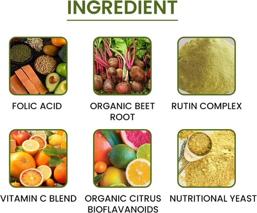 Vista 2 de Green Organic Supplements Vitamina B12 y ácido fólico completo
