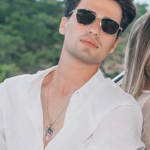 Vista 5 de MAIBAOTA Collar de dragón para hombres y mujeres, collar de cristal, collares geniales para hombre, joyería de dragón, collar de piedras preciosas