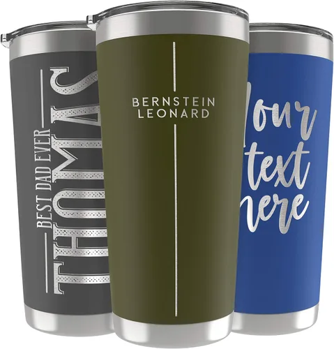 Vista 20 de Regalos personalizados para hombres, 30 onzas, vasos personalizados con tapa, azul marino, tazas de café de viaje aisladas, juego de popote