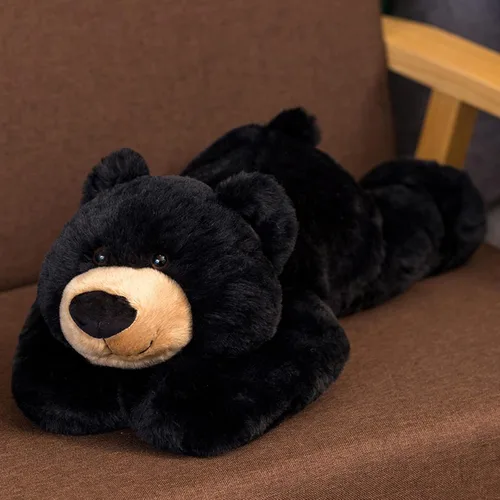 Vista 7 de Animales de peluche ponderados, juguete de oso de peluche ponderado lindo oso negro de peluche almohada de peluche ponderado juguete de animales