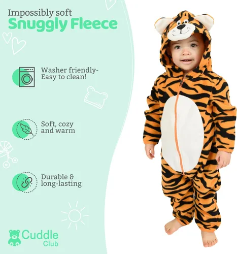Vista 92 de Enterizo de vellón para bebé, rómper de una sola pieza con capucha para niños, ropa para exteriores, chaqueta infantil