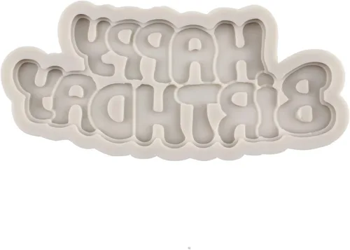 Vista 3 de Moldes de silicona para cumpleaños con letras del alfabeto para fondant, moldes de chocolate para fiesta de cumpleaños, decoración de pasteles