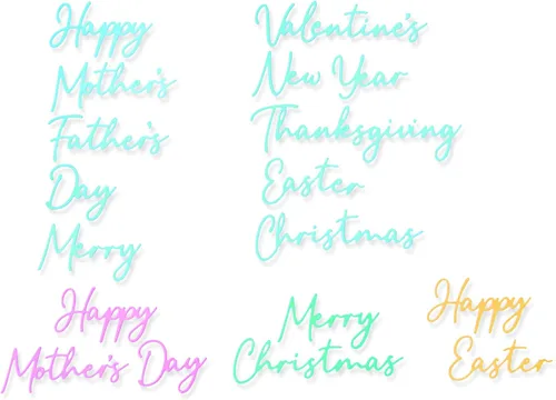 Vista 4 de Sizzix Thinlits 660368 - Juego de troqueles de Jen Long, 3 unidades, multicolor, talla única Feliz cumpleaños para ti