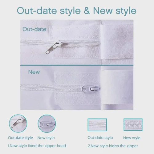 Vista 3 de Bedecor Funda protectora de colchón individual con cremallera para colchón de 3"-6" de profundidad, completamente encapsulada a prueba de líquidos