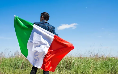 Vista 6 de Bandera italiana de doble cara 3x5 para exteriores, banderas de Italia de nailon 210D resistente, rayas cosidas, ojales de latón más fuertes, 4