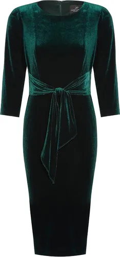 Vista 5 de Adrianna Papell Vestido de terciopelo con lazo frontal para mujer