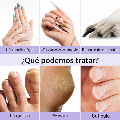 Vista 5 de Kit profesional de taladro de uñas eléctrico, juego de herramientas de manicura de lima de uñas inalámbrica 5 Adjustable Speed, Rechargeable Púrpura