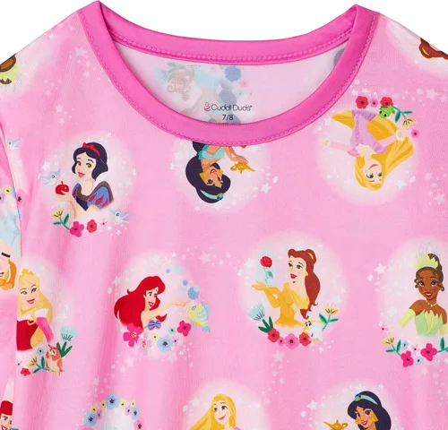 Vista 4 de Cuddl Duds Conjunto de ropa interior térmica para niñas, diseños de Frozen, Princesas Disney y Star Wars, capa base larga John para niños