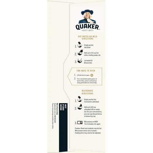 Vista 4 de Quaker cereal para desayuno de avena instantánea